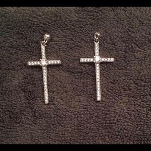Sterling Silver Cross Earrings in beautiful box